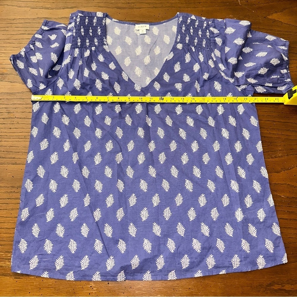 J.crew factory v-neck cotton top M - Picture 3 of 6